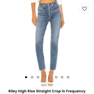 Agolde Riley High Rise Straight Crop in Frequency